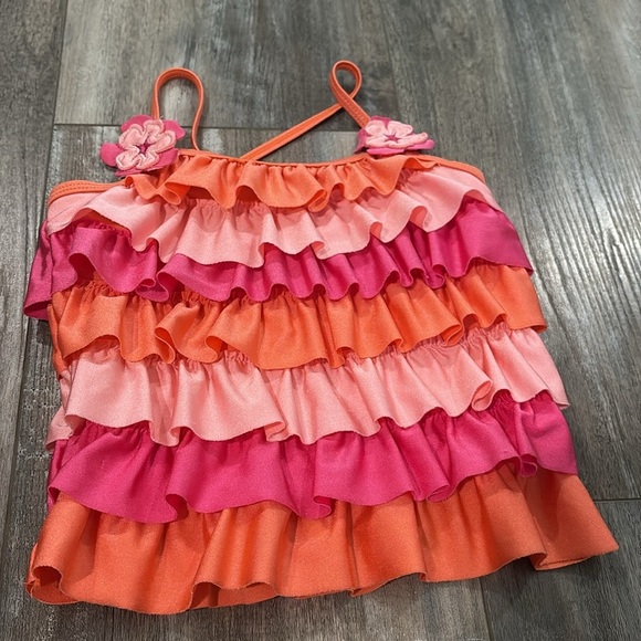 Bitty Baby Girls Tankini Bathing Suit Ruffle Top Size 6 - Picture 7 of 7